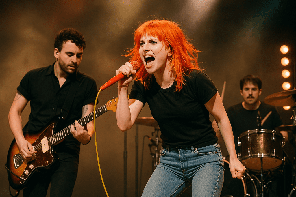 Paramore en concert avec Hayley Williams au micro