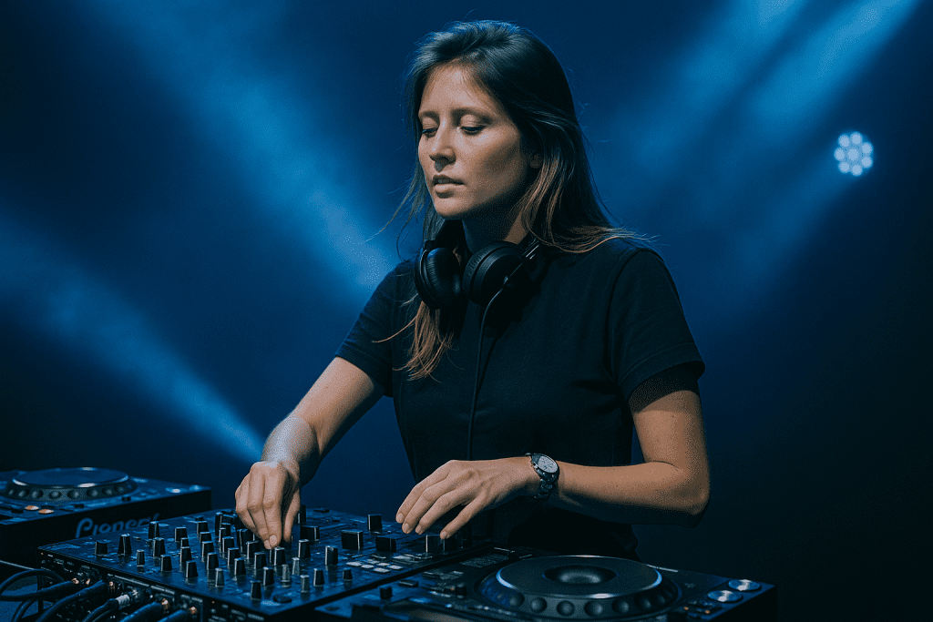 Charlotte de Witte mixant sur scène
